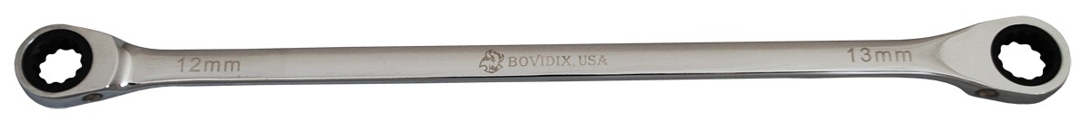 Ключ накидной-накидной удлиненный универсальный, с трещоткой 12 x 13 mm