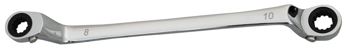 Ключ накидной-накидной универсальный, с трещоткой 8х10 mm