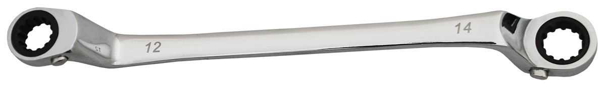 Ключ накидной-накидной универсальный, с трещоткой 12х14 mm