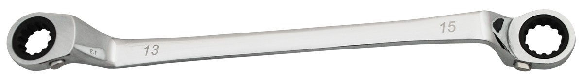 Ключ накидной-накидной универсальный, с трещоткой 13х15 mm