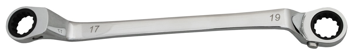 Ключ накидной-накидной универсальный, с трещоткой 17х19 mm